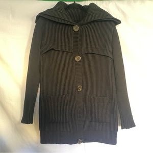 525 America Thick Spread Collar Cardigan With Snap Buttons